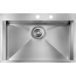 Sanitec 15223 Focus Mix 1V Ένθετος Ανοξείδωτος Νεροχύτης 77x50cm Inox Σατινέ
