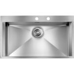 Sanitec 15224 Focus Mix 1V Ένθετος Ανοξείδωτος Νεροχύτης 86x50cm Inox Σατινέ