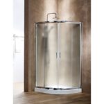 Sanitec AR8080F Ημικυκλική Καμπίνα Ντουζιέρας Frosted 80x80x180cm