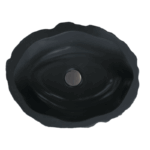 Sanitec Petra 286 Νιπτήρας Πέτρινος Επικαθήμενος 39x14cm Anthracit
