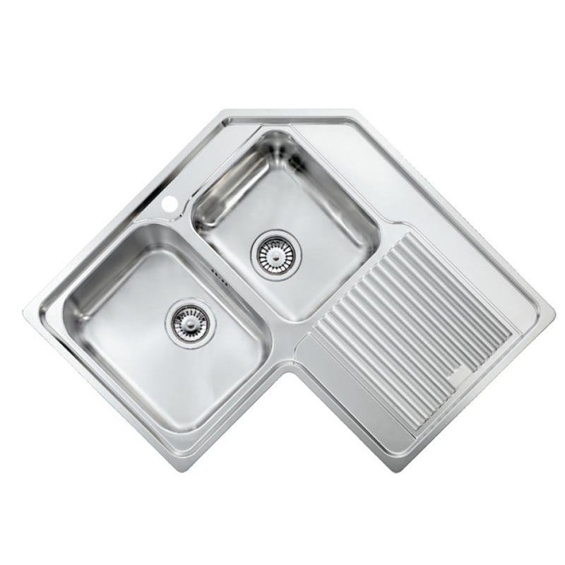 Sanitec Stainless Steel Sinks 11248 Ανοξείδωτος Νεροχύτης 90cm με ποδιά δεξιά