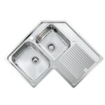 Sanitec Stainless Steel Sinks 11298 Ανοξείδωτος Νεροχύτης 90cm με ποδιά δεξιά