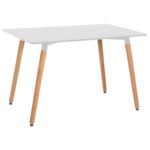 ΤΡΑΠΕΖΙ FB98581.01 ΛΕΥΚΟ MDF-ΠΟΔΙΑ ΟΞΙΑ ΣΕ ΦΥΣΙΚΟ ΧΡΩΜΑ- 120Χ60X74Υεκ.