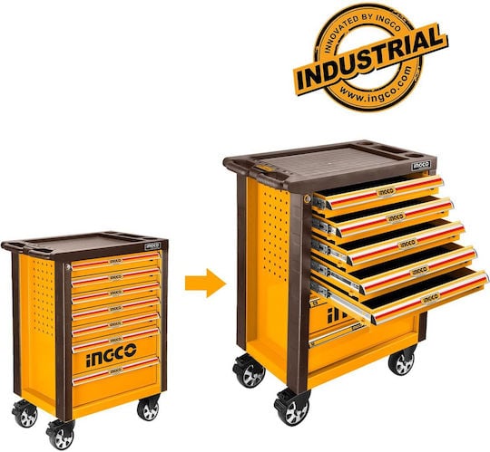 Ingco HTCS273281 Εργαλειοφόρος με 7 Συρτάρια και 328 Εργαλεία