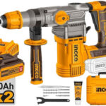 Ingco Κρουστικό Σκαπτικό Πιστολέτο Μπαταρίας Brushless 20V 2x4Ah με Υποδοχή SDS Plus