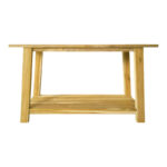 Κονσόλα Decoza pakoworld teak ξύλο σε φυσική απόχρωση 140x40x80εκ