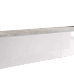 Έπιπλο τηλεόρασης Lowboard D 180-Γκρι - Λευκό