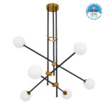 GLOBOSTAR® VELVET 00994 Μοντέρνο Κρεμαστό Φωτιστικό Οροφής με Ντουί 6 x G9 AC 220-240V IP20 - Πολύχρωμο - Μ80 x Π80 x Υ85cm