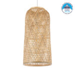 GLOBOSTAR® CALERO 01710 Boho Κρεμαστό Φωτιστικό Οροφής με Ντουί 1 x E27 AC 220-240V IP20 - Μπεζ - Μ25 x Π25 x Υ50cm