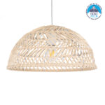 GLOBOSTAR® COMORES 01727 Boho Κρεμαστό Φωτιστικό Οροφής με Ντουί 1 x E27 AC 220-240V IP20 - Μπεζ - Μ40 x Π40 x Y20cm
