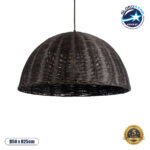 GLOBOSTAR® MONTANA 02381 Boho Κρεμαστό Φωτιστικό Οροφής με Ντουί 1 x E27 AC 220-240V IP20 - Καφέ - Μ50 x Π50 x Υ25cm