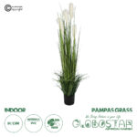 GloboStar® Artificial Garden PAMPAS GRASS 20106 Τεχνητό Διακοσμητικό Φυτό Γρασίδι της Πάμπας Υ150cm