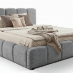 Επενδυμένο κρεβάτι Poni-160 x 200-Γκρι