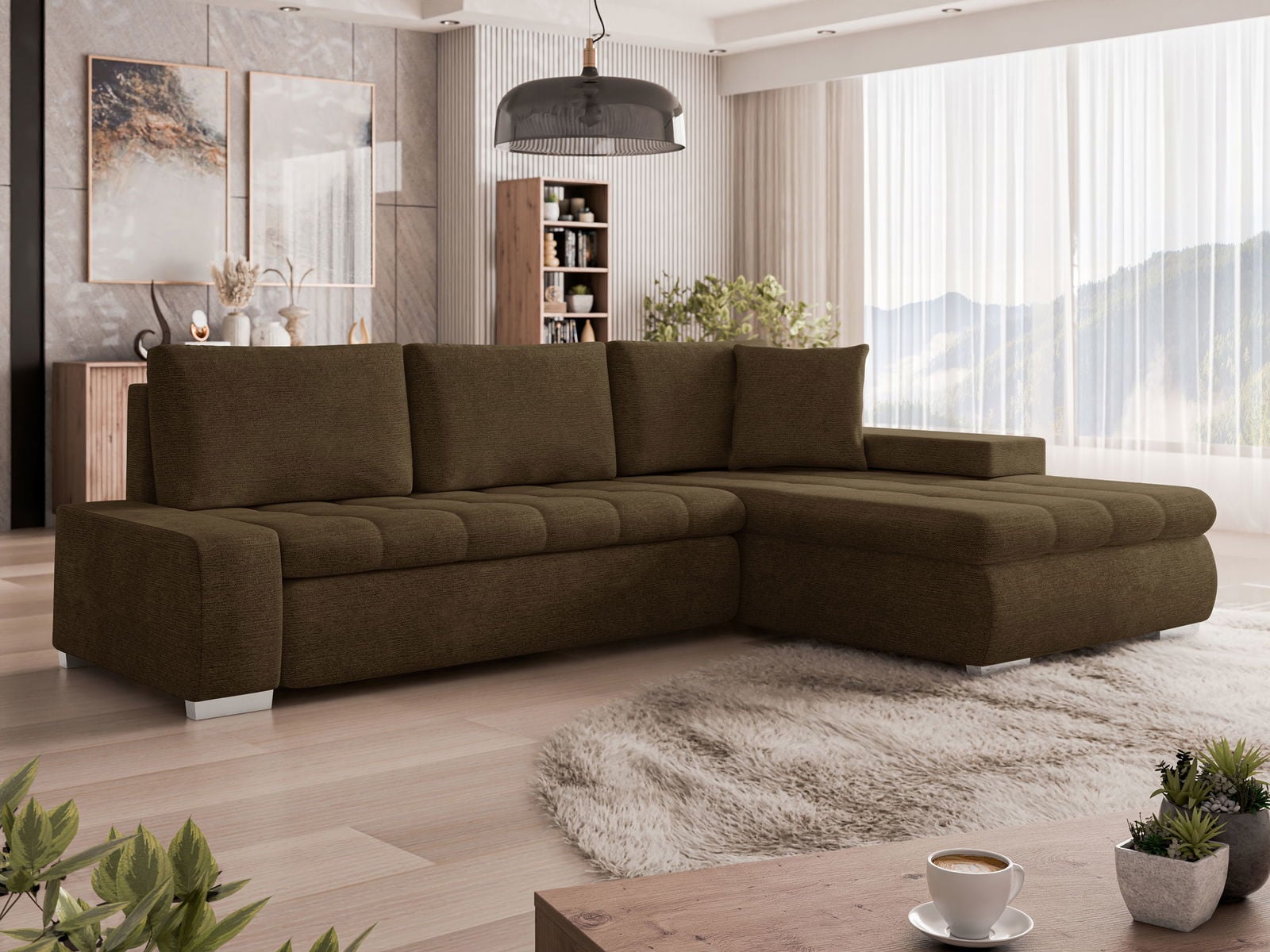 Γωνιακός καναπές Orkan mini-Καφέ - Image 2