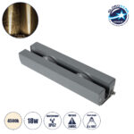 GLOBOSTAR® WINDOWARTE 90720 Φωτιστικό Ανάδειξης Παραθύρων LED 18W 1710lm 8°x180° DC 24V Αδιάβροχο IP67 Φυσικό Λευκό 4500K Dimmable - CREE XPE Chip - Γκρι Ανθρακί - Μ25 x Π7 x Υ4.5cm - 3 Χρόνια Εγγύηση