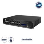 GLOBOSTAR® FDB CA5501 98034 100V Constant Voltage Επαγγελματικός Ενισχυτής Ήχου 550W AC 220V/50-60Hz με USB & FM Ράδιο - IP20 - Μαύρο - Μ44 x Π34 x Υ9.8cm - 2 Χρόνια Εγγύηση