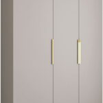 Ντουλάπα Como IV 120 Τρίφυλλη-Cashmere - Χρυσό