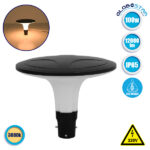 GLOBOSTAR® SQUARE 12144 Φωτιστικό Κολωνάκι Κήπου LED 100W 12000lm 120° AC 220-240V Αδιάβροχο IP65 Θερμό Λευκό 2700K - Γκρι Ανθρακί - Μ54 x Π54 x Υ45cm - 3 Χρόνια Εγγύηση