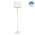 GLOBOSTAR® CEDAR 00828 Μοντέρνο Επιδαπέδιο Φωτιστικό με Ντουί 1 x E27 AC 220-240V IP20 - Λευκό & Μπεζ - Μ40 x Π40 x Υ148cm