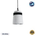 GLOBOSTAR® TRIBECA 01320 Μοντέρνο Κρεμαστό Φωτιστικό Οροφής με Ντουί 1 x E27 AC 220-240V IP20 - Γκρι & Μαύρο - Μ20 x Π20 x Υ26cm