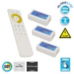 Ασύρματο LED Dimmer με Χειριστήριο Αφής 2.4G RF CCT 2 Χρωμάτων για Τρια Groups 12v (432w) - 24v (864w) DC GloboStar 04340