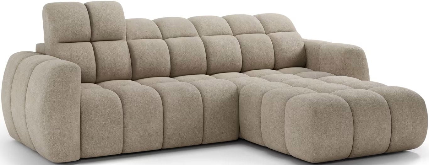 Γωνιακός καναπές Comfora-Μπεζ-Δεξιά