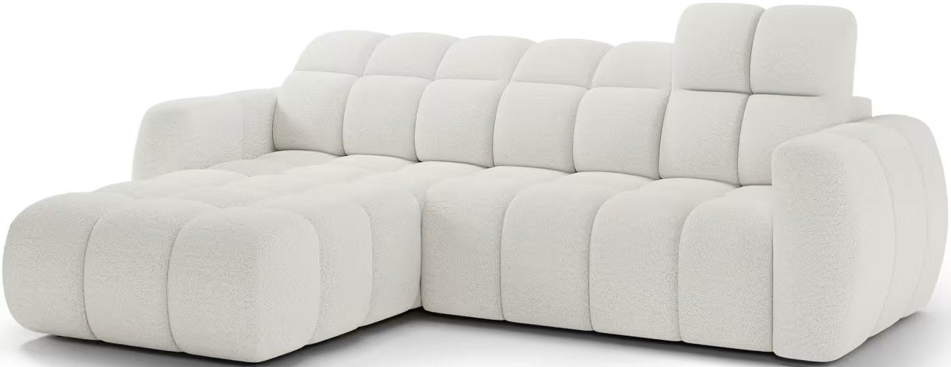 Γωνιακός καναπές Comfora-Λευκό-Αριστερή