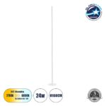 GLOBOSTAR® DALUMA 60471 Μοντέρνο Επιδαπέδιο Φωτιστικό LED 24W 2640lm 200° AC 220-240V IP20 Ρυθμιζόμενο Λευκό CCT με On/Off 2700K/4500K/6000K - Lumileds SMD Chip - Λευκό - Μ18 x Π18 x Υ160cm - 3 Χρόνια Εγγύηση