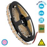 GLOBOSTAR® LUXA 70247 Ταινία LED 16W/m 1280lm/m 120° DC 24V IP20 240 x SMD2835 Chip/m Ροζ Dimmable - Sanan SMD Chip - Μ500 x Π1 x Υ0.2cm - Ρολό 5 Μέτρων - 5 Χρόνια Εγγύηση