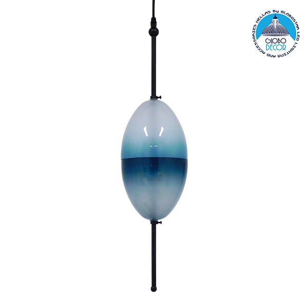 GLOBOSTAR® TEARDROP 01501 Μοντέρνο Κρεμαστό Φωτιστικό Οροφής με Ντουί 3 x G4 AC 220-240V IP20 - Τιρκουάζ - Μ16 x Π16 x Υ66cm