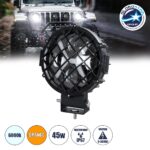 GloboStar® 85438 Vehicle & JEEP Work Lights - Φώτα Εργασίας για Οχήματα και JEEP με X Light DRL & Φλας LED High Power 45W DC 9-36V Αδιάβροχo IP67 Πορτοκαλί & Ψυχρό Λευκό 6000K M17 x Π8 x Υ21cm