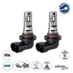 GloboStar® 85652 7S H10 KIT Βασικού Φωτισμού Αυτοκινήτου & Μοτοσυκλέτας 3rd Generation Can-Bus Extreme Series LED 7035 SMD 40W 7200lm DC 13.5-15V Αδιάβροχο IP68 Ψυχρό Λευκό 6000K