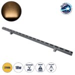 GLOBOSTAR® WASHERPANDA 90579 Μπάρα Φωτισμού Wall Washer LED 18W 1980lm 15° DC 24V Αδιάβροχο IP65 Θερμό Λευκό 2700K Dimmable - Bridgelux SMD Chip - Γκρι Ανθρακί Ματ - Μ100 x Π4 x Υ3.5cm - 3 Χρόνια Εγγύηση