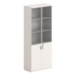 ΒΙΒΛΙΟΘΗΚΗ NEWLINE HM18281 ΜΕΛΑΜΙΝΗ ΛΕΥΚΗ & ΚΑΦΕ--ΓΥΑΛΙ 80x40x200Υεκ.
