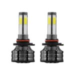 GloboStar® 82046 H10 K9 Line KIT Βασικού Φωτισμού Αυτοκινήτου & Φορτηγού 3rd Generation Can-Bus Series LED CREE CXB COB 100W 14000lm DC 9-32V Αδιάβροχο IP66 Ψυχρό Λευκό 6000K