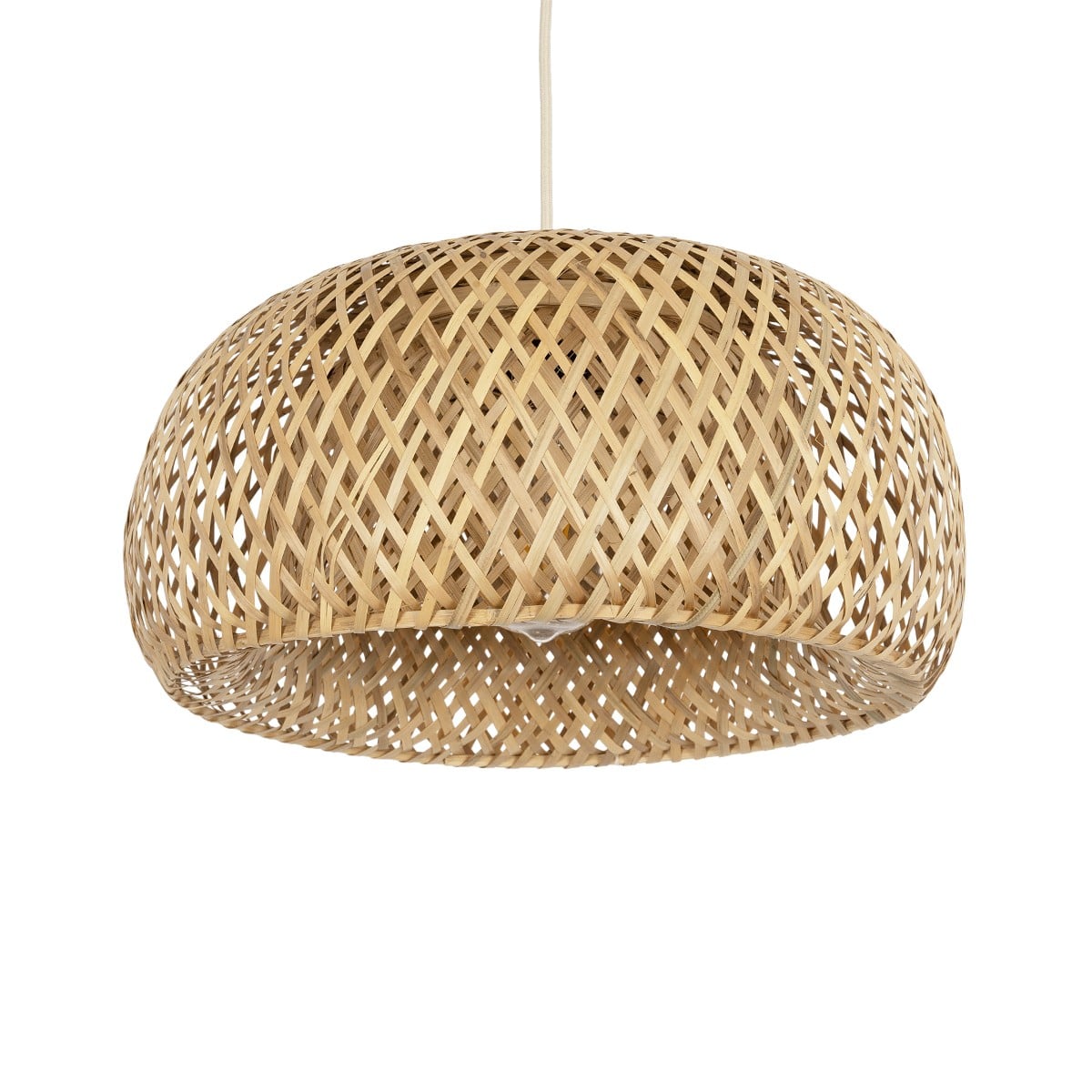 GLOBOSTAR® SAN TROPEZ 01626 Boho Κρεμαστό Φωτιστικό Οροφής με Ντουί 1 x E27 AC 220-240V IP20 - Μπεζ - Μ38 x Π38 x Υ22cm