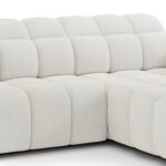 Γωνιακός καναπές Comfora-Λευκό-Δεξιά