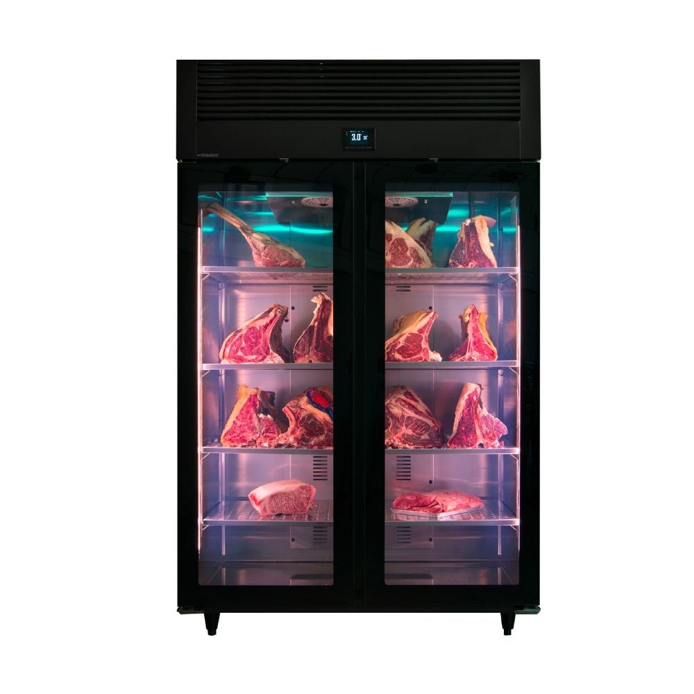 KlimaItalia Βιτρίνα διπλή ωρίμανσης κρεάτος 1010 lt KLIMEAT 1200 BLK