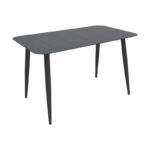 Τραπέζι Vista pakoworld αλουμίνιο σε μαύρη απόχρωση 120x70x72εκ