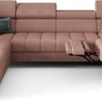 Γωνιακός καναπές Calyra Max I Relax-Σομόν-Αριστερή