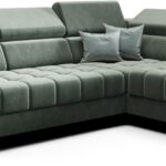 Γωνιακός καναπές Calyra Mini-Δεξιά-Πράσινο