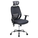 ΚΑΡΕΚΛΑ ΓΡΑΦΕΙΟΥ BRIEF HM1206.02 ΓΚΡΙ MESH--ΒΑΣΗ ΧΡΩΜΙΟΥ 63x64x122Υεκ.