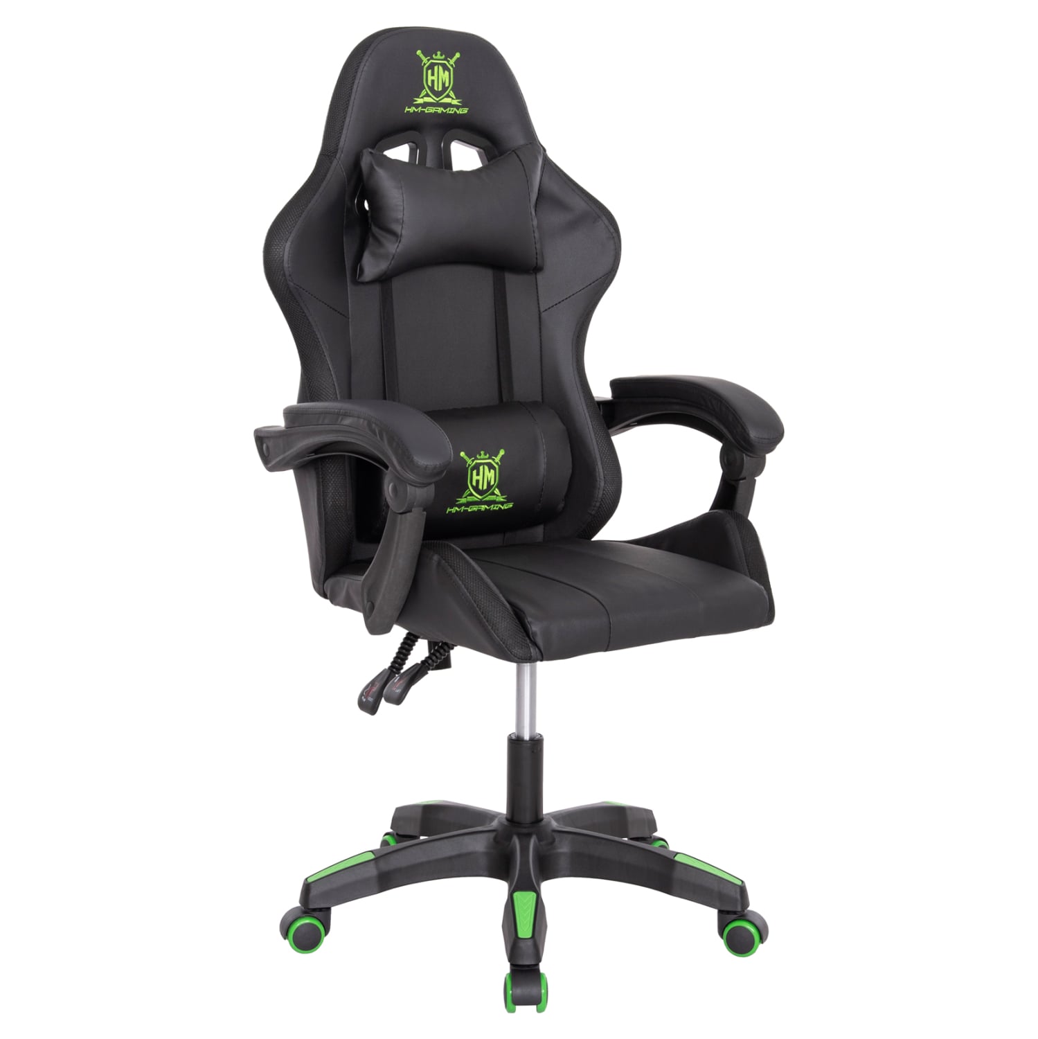 ΠΟΛΥΘΡΟΝΑ GAMING FB91203.03 ΜΑΥΡΟ-ΠΡΑΣΙΝΟ PVC 58.5x100x120Υεκ.