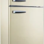 Robin RB-280 Retro Δίπορτο Ψυγείο 280lt Full No Frost Υ157xΠ60xΒ70cm Μπεζ