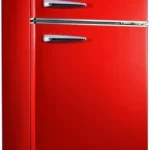 Robin RB-280 Retro Δίπορτο Ψυγείο 280lt Full No Frost Υ157xΠ60xΒ70cm Κόκκινο