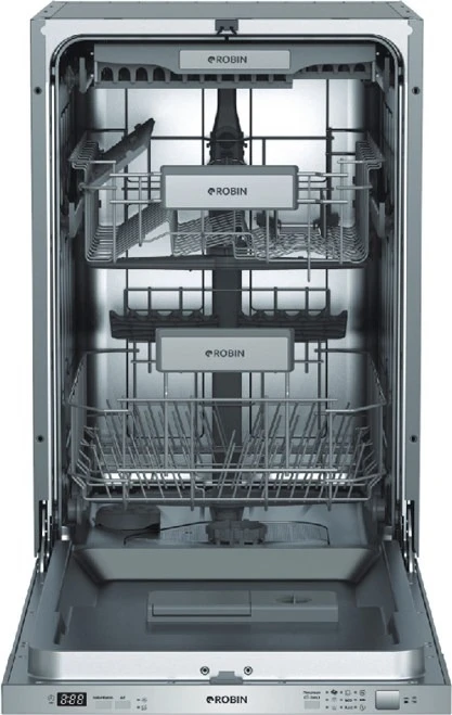 Robin SB-425 Εντοιχιζόμενο Πλυντήριο Πιάτων για 11 Σερβίτσια 45cm Inox
