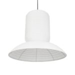 GLOBOSTAR® ROMINA 62003 Μοντέρνο Κρεμαστό Φωτιστικό Οροφής με Ντουί 1 x E27 AC 220-240V IP20 - Λευκό - Μ60 x Π60 x Υ51cm
