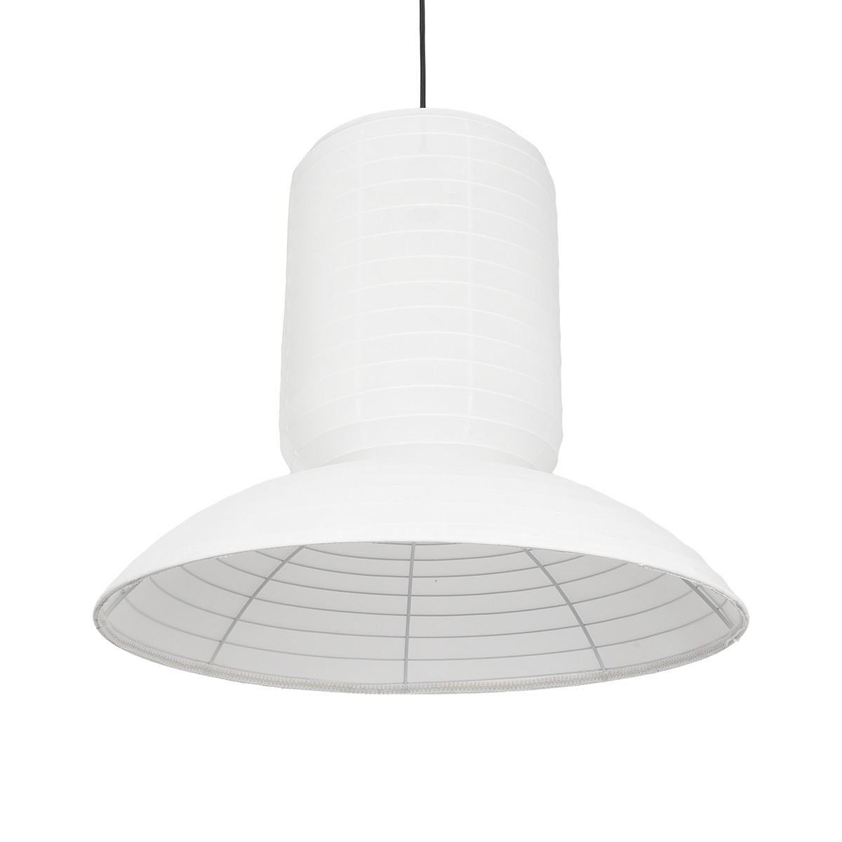 GLOBOSTAR® ROMINA 62003 Μοντέρνο Κρεμαστό Φωτιστικό Οροφής με Ντουί 1 x E27 AC 220-240V IP20 - Λευκό - Μ60 x Π60 x Υ51cm