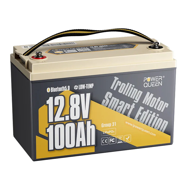 Μπαταρία Λιθίου Power Queen Life Po4 12.8V 100Ah Χαμηλής Θερμοκρασίας Με Bluetooth