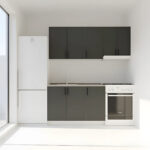 Κουζίνα Modest Σετ 6 Κουτιών Ανθρακί Άνω Κουτιά 170cm Κάτω 110cm